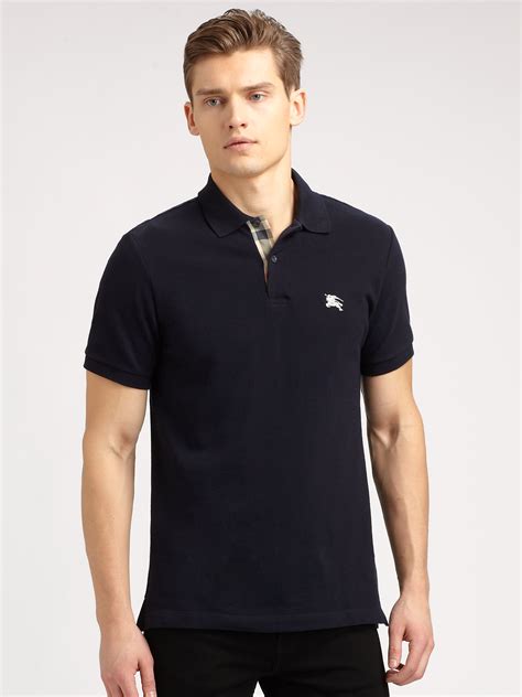 polo burberry bleu|burberry polo for men.